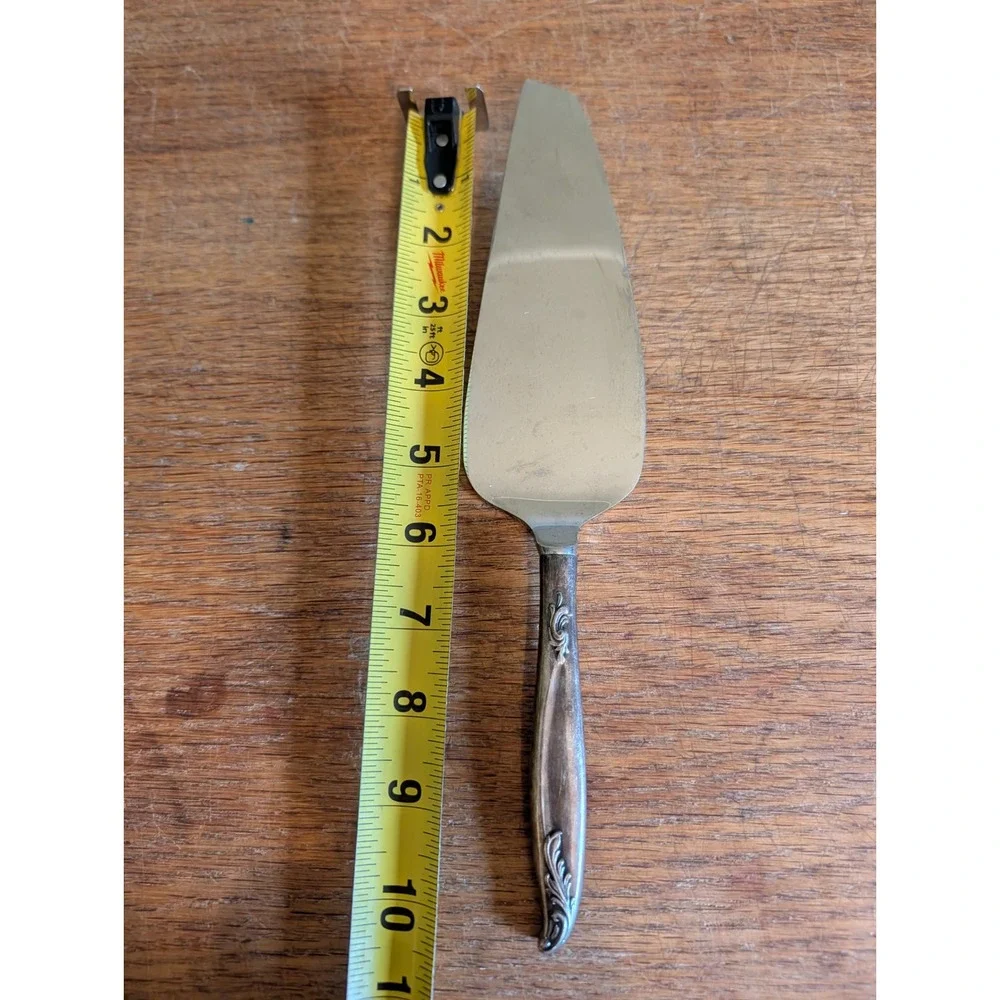 Vintage Ornate Scroll Handle Pie Cake Server Stainless Steel Blade 10 Inch